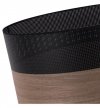 Lampa wisząca WOOD, czarny abażur z dodatkiem orzechowego forniru