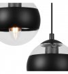 Lampa sufitowa TOLEDO, pająk, czarny żyrandol do pokoju i sypialni, E14