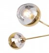 Lampa sufitowa ASTURIA, złoty żyrandol do salonu, sypialni i jadalni, kuliste klosze