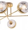 Lampa sufitowa ASTURIA, złoty żyrandol do salonu, jadalni, pokoju, elegancki, E27