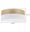 Lampa typu plafon z abażurem WOOD, sufitowa, 40cm, złocisty fornir dębowy