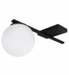 Lampa sufitowa ALTA, czarny plafon, białe kule, nowoczesny, loft, 1 źródło światła, E14