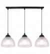 Lampa wisząca VENICE, żyrandol, białe mleczne klosze, potrójna, do kuchni, jadalni, salonu