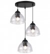 Lampa wisząca VENICE, sufitowa, żyrandol z trzema szklanymi kloszami, loft, nowoczesna