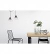 Lampa sufitowa VENICE, wisząca, czarny żyrandol typu pająk, loft, przezroczyste szkło, misa