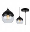 OUTLET -15% Nowoczesna Lampa Wisząca w Stylu Loft z Kloszem ze Szkła