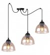 Lampa sufitowa VENICE, wisząca, potrójny żyrandol typu pająk, miodowe szkło, loft, nad stół