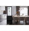 Lampa wisząca VENICE, sufitowa, długi czarny pająk loft, mleczne białe szklane misy, do salonu