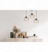 Lampa wisząca STELLA, sufitowa, czarny pająk ze złotym kloszem, loft, glamour, nad stół i wyspę, 3xE27