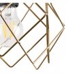 Lampa wisząca STELLA, sufitowa, czarny pająk ze złotym kloszem, loft, glamour, nad stół i wyspę, 3xE27