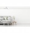 Lampa typu kinkiet SIENA, ścienna, sufitowa, konstrukcja chrom, biały klosz w kształcie kuli, styl loft, E14