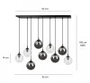 LAMPA WISZĄCA CZARNA KULE SZKLANE DO SALONU SYPIALNI JADALNI KUCHNI EMIBIG COSMO 9 BL MIX2