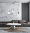 LAMPA WISZĄCA SPIDER PAJĄK KLOSZE SZKLANE KULE EMIBIG GIGI 3 BL TRANSPARENT
