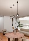 LAMPA WISZĄCA CZARNA NAD STÓŁ DO KUCHNI JADALNI SALONU EMIBIG ISTAR 1 BL GRAFIT