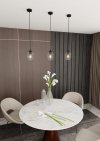 LAMPA WISZĄCA CZARNA NAD STÓŁ DO KUCHNI JADALNI SALONU EMIBIG ISTAR 1 BL TRANSPARENT