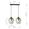 LAMPA WISZĄCA CZARNA NAD STÓŁ DO KUCHNI JADALNI SALONU EMIBIG ISTAR 2 BL GRAFIT