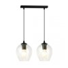 LAMPA WISZĄCA CZARNA NAD STÓŁ DO KUCHNI JADALNI SALONU EMIBIG ISTAR 2 BL TRANSPARENT