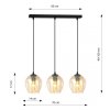 LAMPA WISZĄCA CZARNA NAD STÓŁ DO KUCHNI JADALNI SALONU EMIBIG ISTAR 3 BL MIODOWY