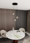 LAMPA WISZĄCA CZARNA NAD STÓŁ DO KUCHNI JADALNI SALONU EMIBIG ISTAR 3 BL PREMIUM GRAFIT
