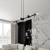 LAMPA WISZĄCA CZARNA KULE TRANSPARENTNE SZKLANE NAD STÓŁ DO JADALNI KUCHNI NOWOCZESNA EMIBIG ROSSI 6 BL 874/6