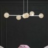 LAMPA WISZĄCA BIAŁA SZKLANE KLOSZE KULE DO SALONU SYPIALNI JADALNI NAD STÓŁ EMIBIG ROSSI 6 WH MIODOWY