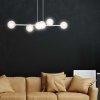 LAMPA WISZĄCA BIAŁA SZKLANE KLOSZE KULE DO SALONU SYPIALNI JADALNI NAD STÓŁ EMIBIG ROSSI 6 WH MIODOWY