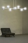 LAMPA WISZĄCA BIAŁA SZKLANE KLOSZE KULE DO SALONU SYPIALNI JADALNI NAD STÓŁ EMIBIG ROSSI 8 WH GRAFIT