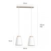 LAMPA WISZĄCA METALOWA NAD STÓŁ EMIBIG BOLERO 2 WHITE