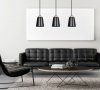 LAMPA WISZĄCA METALOWA NAD STÓŁ EMIBIG BOLERO 3 BLACK