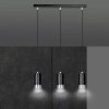 LAMPA WISZĄCA TUBA NAD STÓŁ DO KUCHNI JADALNI EMIBIG FUMIKO 3 BL/CHROME