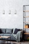 LAMPA WISZĄCA TUBA NAD STÓŁ DO KUCHNI JADALNI EMIBIG FUMIKO 3 WH/CHROME