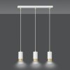 LAMPA WISZĄCA TUBA NAD STÓŁ DO KUCHNI JADALNI EMIBIG FUMIKO 3 WH/GOLD