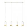 LAMPA WISZĄCA TUBA NAD STÓŁ DO KUCHNI JADALNI EMIBIG FUMIKO 4 WH/GOLD
