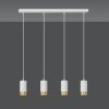 LAMPA WISZĄCA TUBA NAD STÓŁ DO KUCHNI JADALNI EMIBIG FUMIKO 4 WH/GOLD
