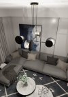 LAMPA WISZĄCA NOWOCZESNA DO SALONU POKOJU EMIBIG IDEA 4 BLACK
