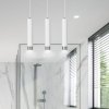 LAMPA WISZĄCA NAD STÓŁ DO KUCHNI JADALNI TUBA EMIBIG KIBO 3 WH/CHROME
