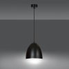 LAMPA WISZĄCA METALOWA KOPUŁA NAD STÓŁ WYSPĘ EMIBIG LENOX 1 BLACK / WHITE