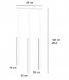 LAMPA WISZĄCA TUBA NAD STÓŁ BAR WYSPĘ DO KUCHNI JADALNI EMIBIG SELTER 3 WHITE