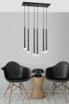 LAMPA WISZĄCA TUBA NAD STÓŁ BAR WYSPĘ DO KUCHNI JADALNI EMIBIG SELTER 6 BLACK
