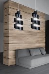 LAMPA WISZĄCA DEKORACYJNA NAD STÓŁ SPIRALA EMIBIG SAGA 2 BLACK