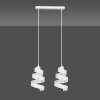 LAMPA WISZĄCA DEKORACYJNA NAD STÓŁ SPIRALA EMIBIG SAGA 2 WHITE