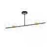 LAMPA WISZĄCA KULE BIAŁE DO POKOJU SYPIALNI EMIBIG FLOKI 6 BLACK GOLD