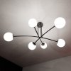 LAMPA WISZĄCA KULE BIAŁE DO SALONU POKOJU EMIBIG HALLDOR 6 BLACK