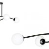 LAMPA WISZĄCA KULE BIAŁE DO SALONU POKOJU EMIBIG HALLDOR 4 BLACK
