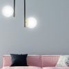 LAMPA SUFITOWA NOWOCZESNA KULE BIAŁE EMIBIG RAGNAR 2 BLACK GOLD
