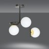 LAMPA SUFITOWA NOWOCZESNA KULE BIAŁE EMIBIG RAGNAR 3 BLACK GOLD