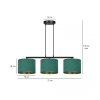 LAMPA CZARNA Z ABAŻUREM BUTELKOWA ZIELEŃ EMIBIG HILDE 3 BL GREEN