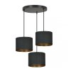 LAMPA CZARNA Z CZARNYM ABAŻUREM EMIBIG HILDE 3 BL PREMIUM BLACK