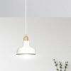 LAMPA WISZĄCA BIAŁO ZŁOTA METALOWA NAD STÓŁ EMIBIG IBOR 1 WHITE