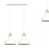 LAMPA WISZĄCA BIAŁO ZŁOTA METALOWA NAD STÓŁ EMIBIG IBOR 2 WHITE